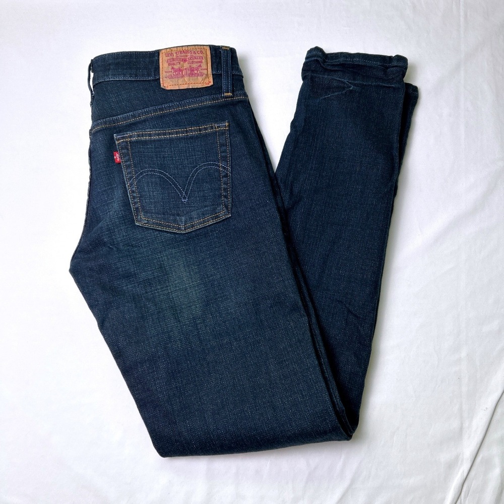 Levi's Womens 503 Low Rise Dark Wash Skinny Denim Jeans Size 8/9 Classic Stretch